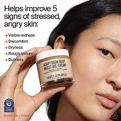 Youth To The People Adaptogen Skin Repairing Moisturizer con Péptidos para Piel Sensible y Seca Crema restauradora para piel sensible y seca