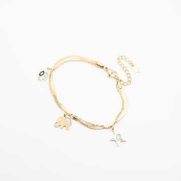 Pulsera Multicadena Estrella Y Animales