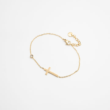 Pulsera Con Dije De Cruz