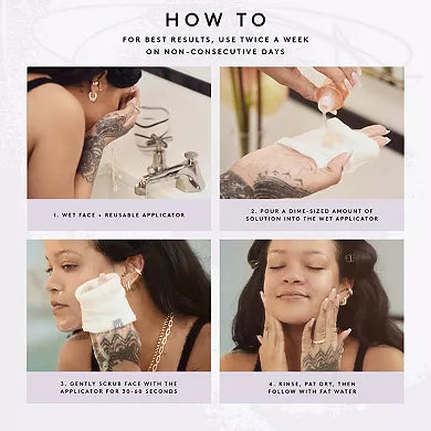 Fenty Skin Pre-Show Glow Tratamiento Reutilizable Instantáneo de Retexturización con 10% AHA