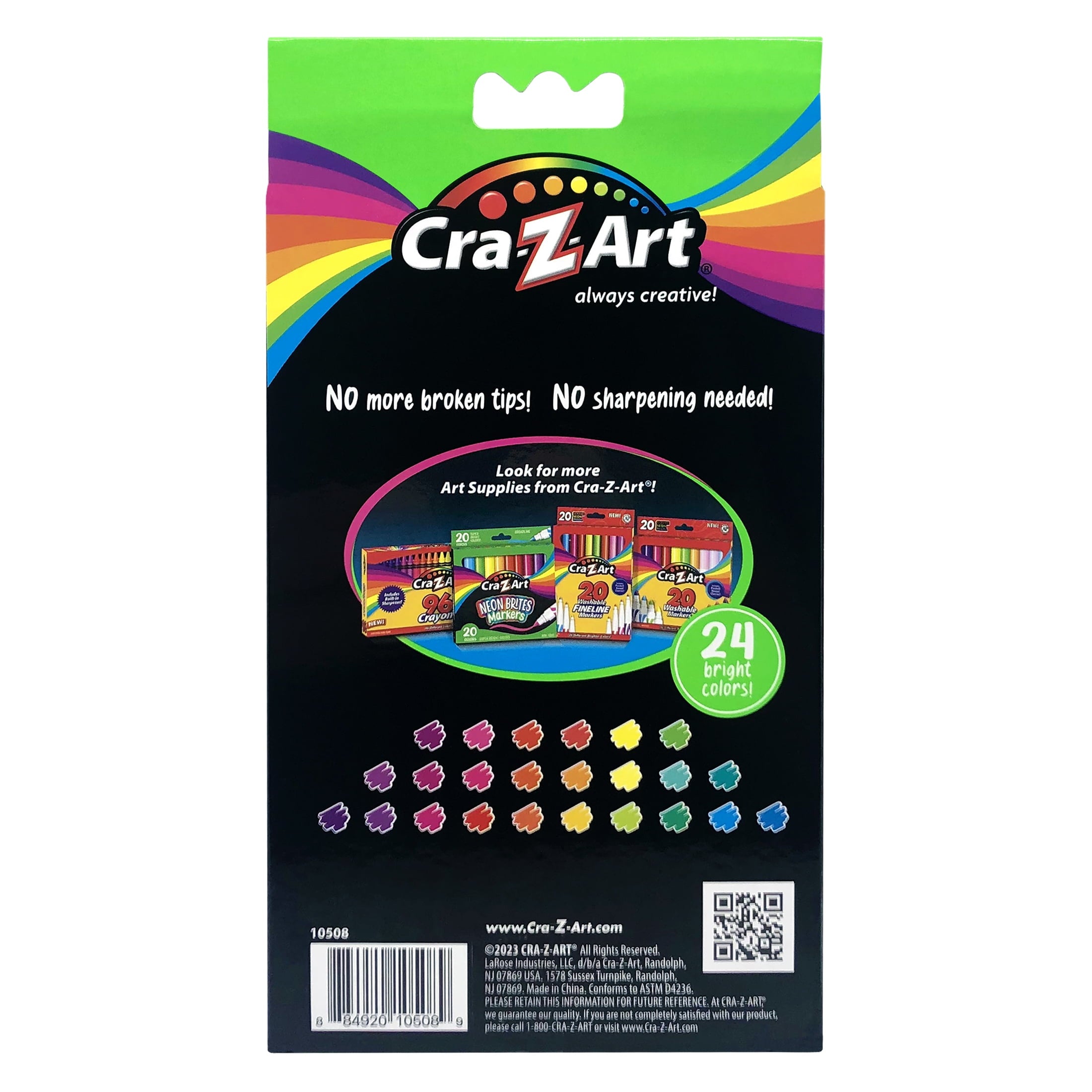 Cra-Z-Art Lápices de Colores de Neón 24 Unidades, Multicolor