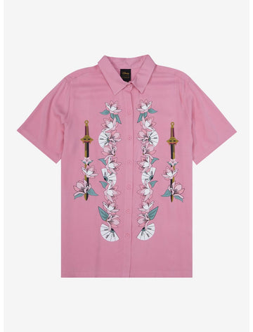 Mulan Camisa Botones Rosa