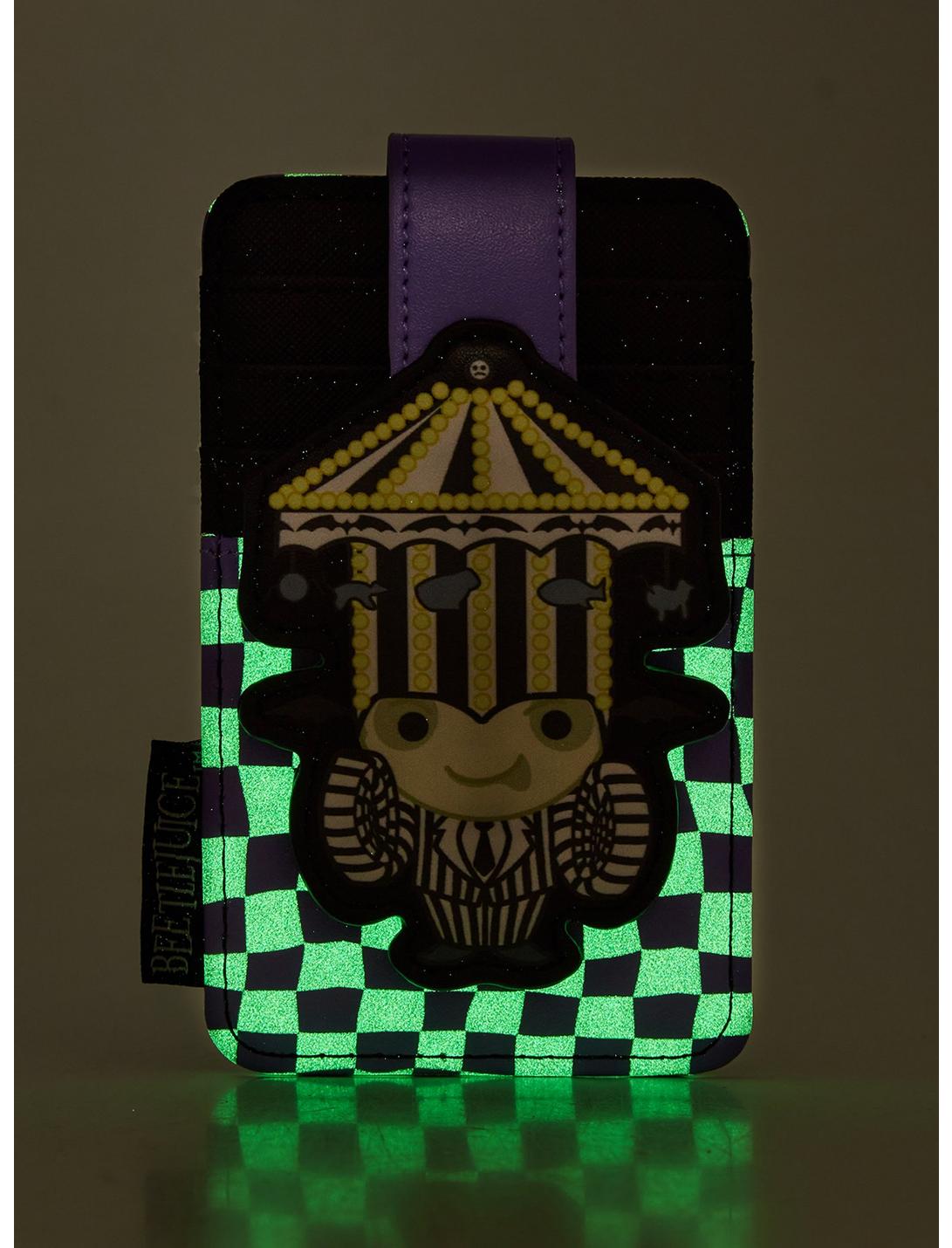 Beetlejuice Tarjetero Brilla En Obscuridad