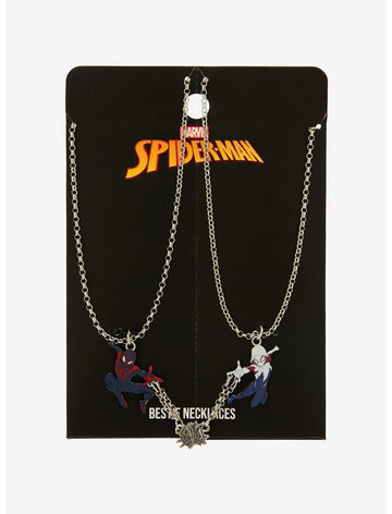 Marvel Spider-Man Miles Morales & Spider-Gwen Bestie Collar Mejores Amigos