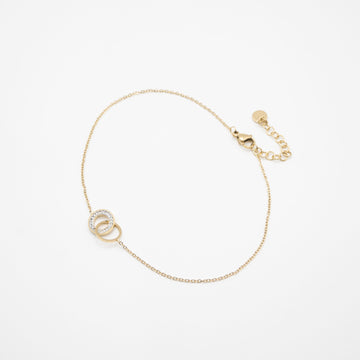 Pulsera Anillos Entrelazados Strass