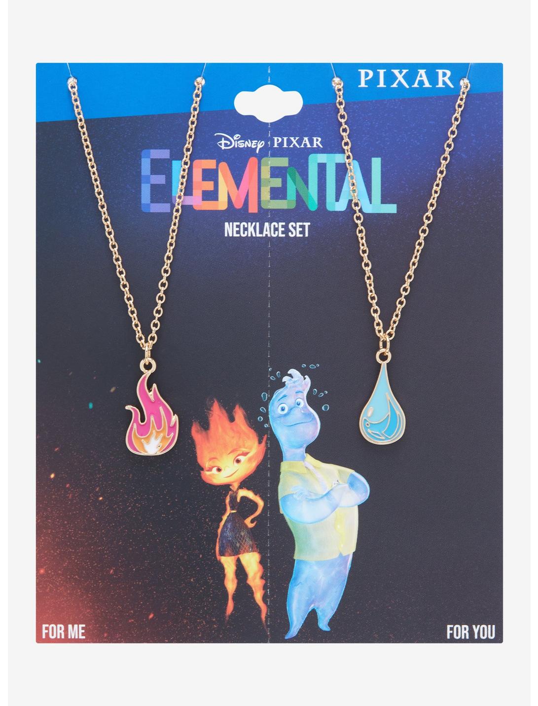 Set Collar Juego Bestie Fuego Y Agua Elemental Disney Pixar