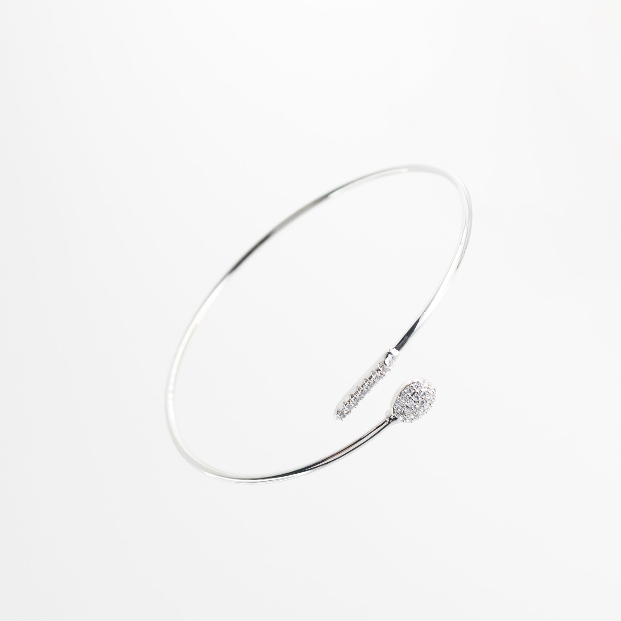 Pulsera Plateada Strass