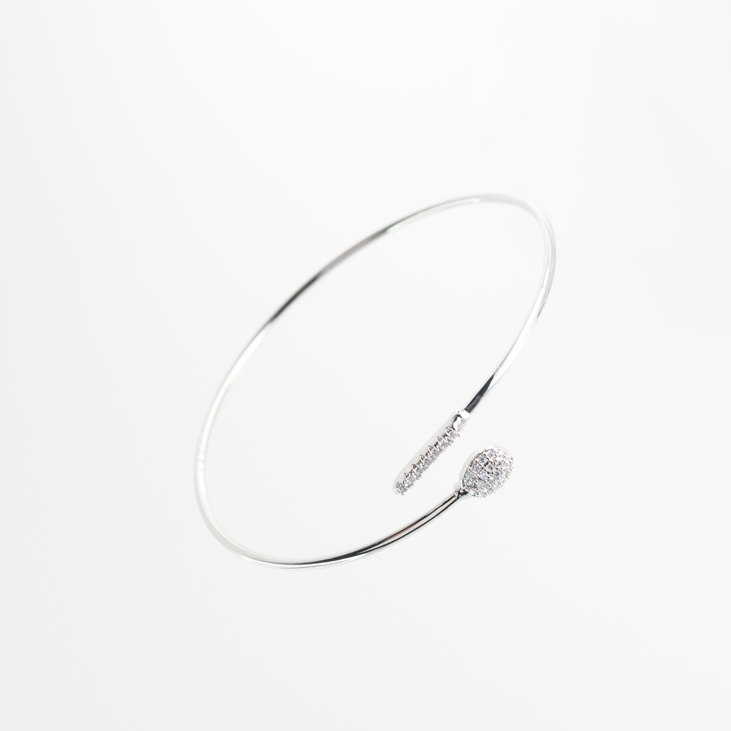 Pulsera Plateada Strass