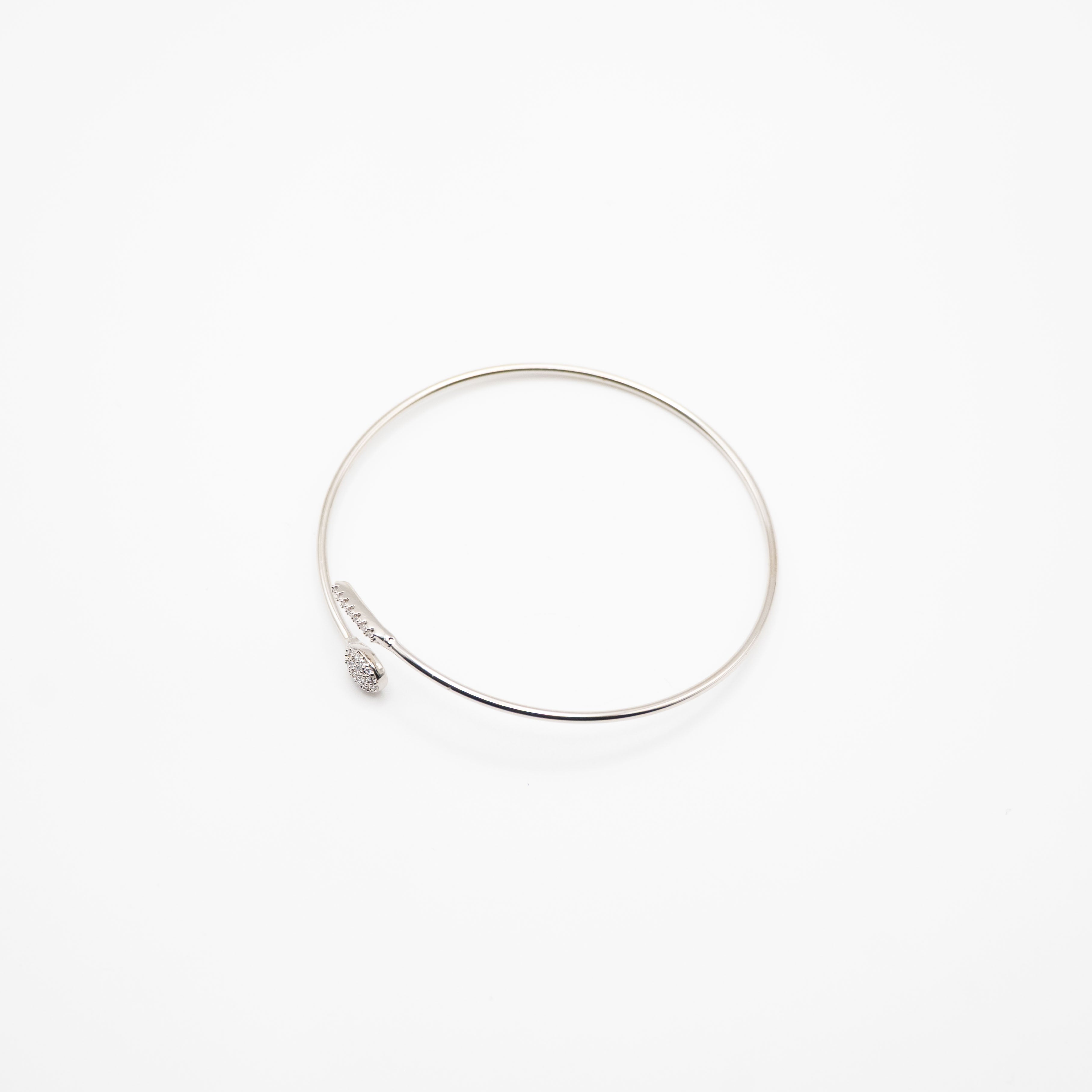 Pulsera Plateada Strass