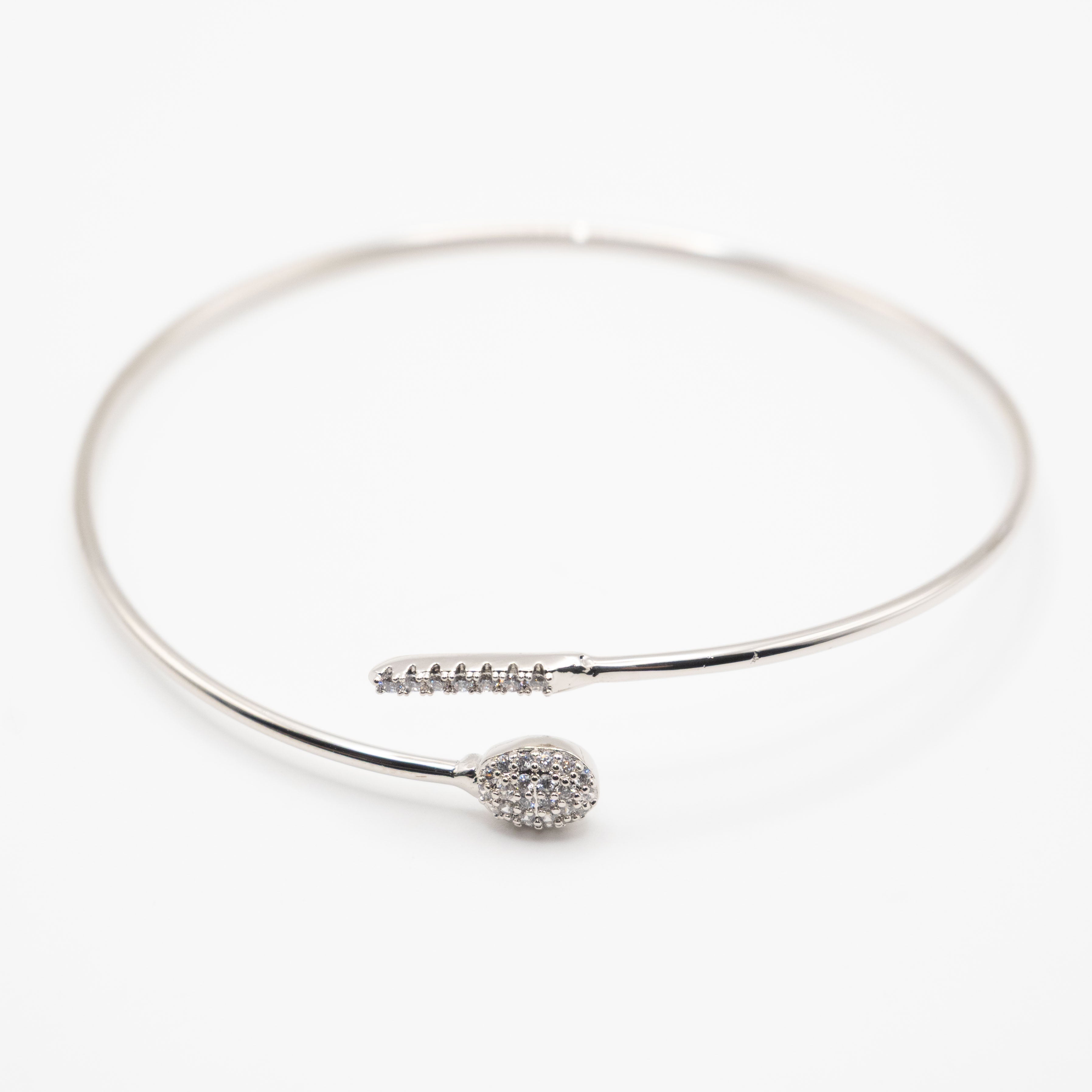 Pulsera Plateada Strass