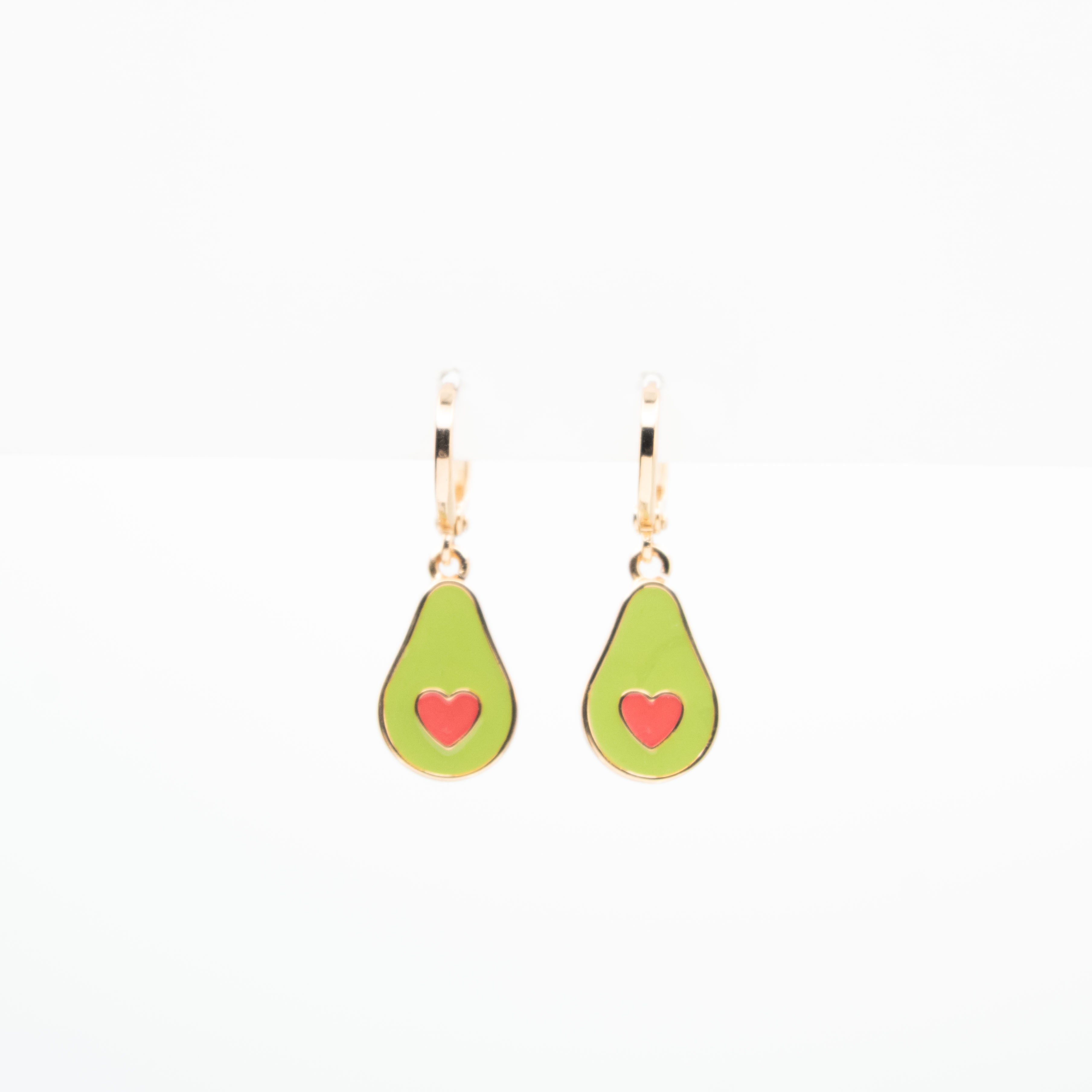Set De Aretes Y Dije De Aguacate Corazón