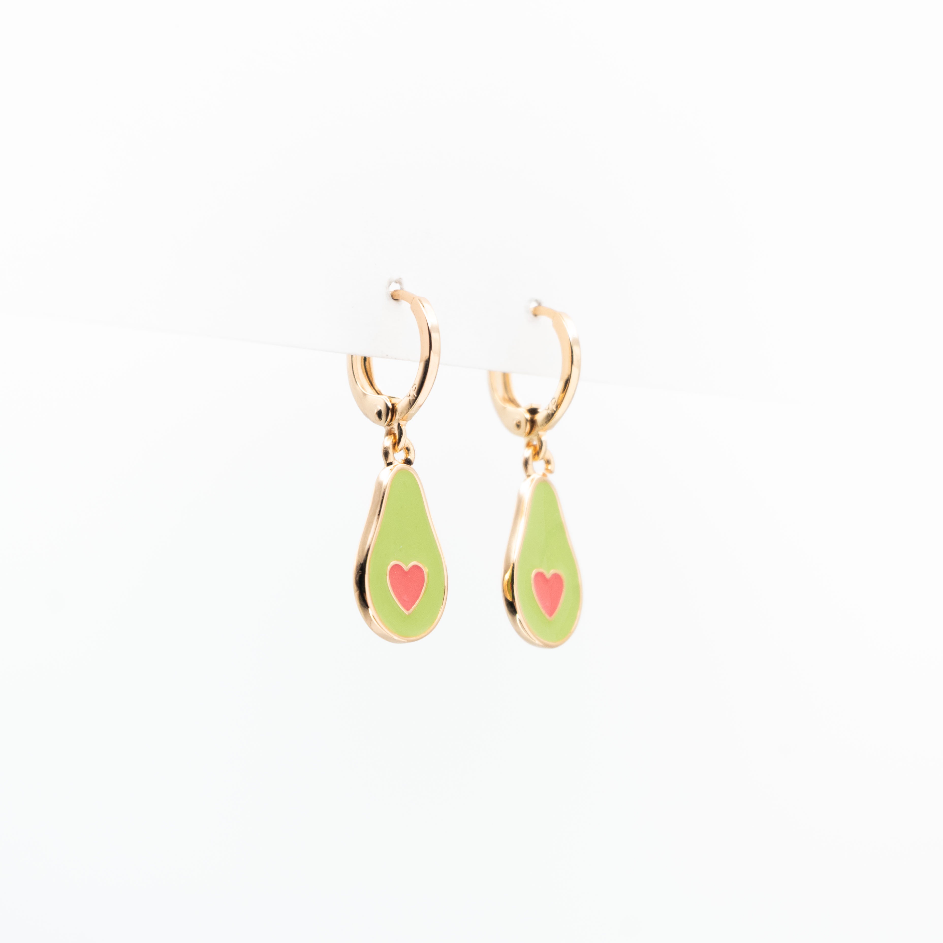 Set De Aretes Y Dije De Aguacate Corazón