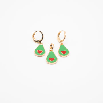Set De Aretes Y Dije De Aguacate