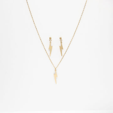 Set De Collar Y Aretes De Rayos