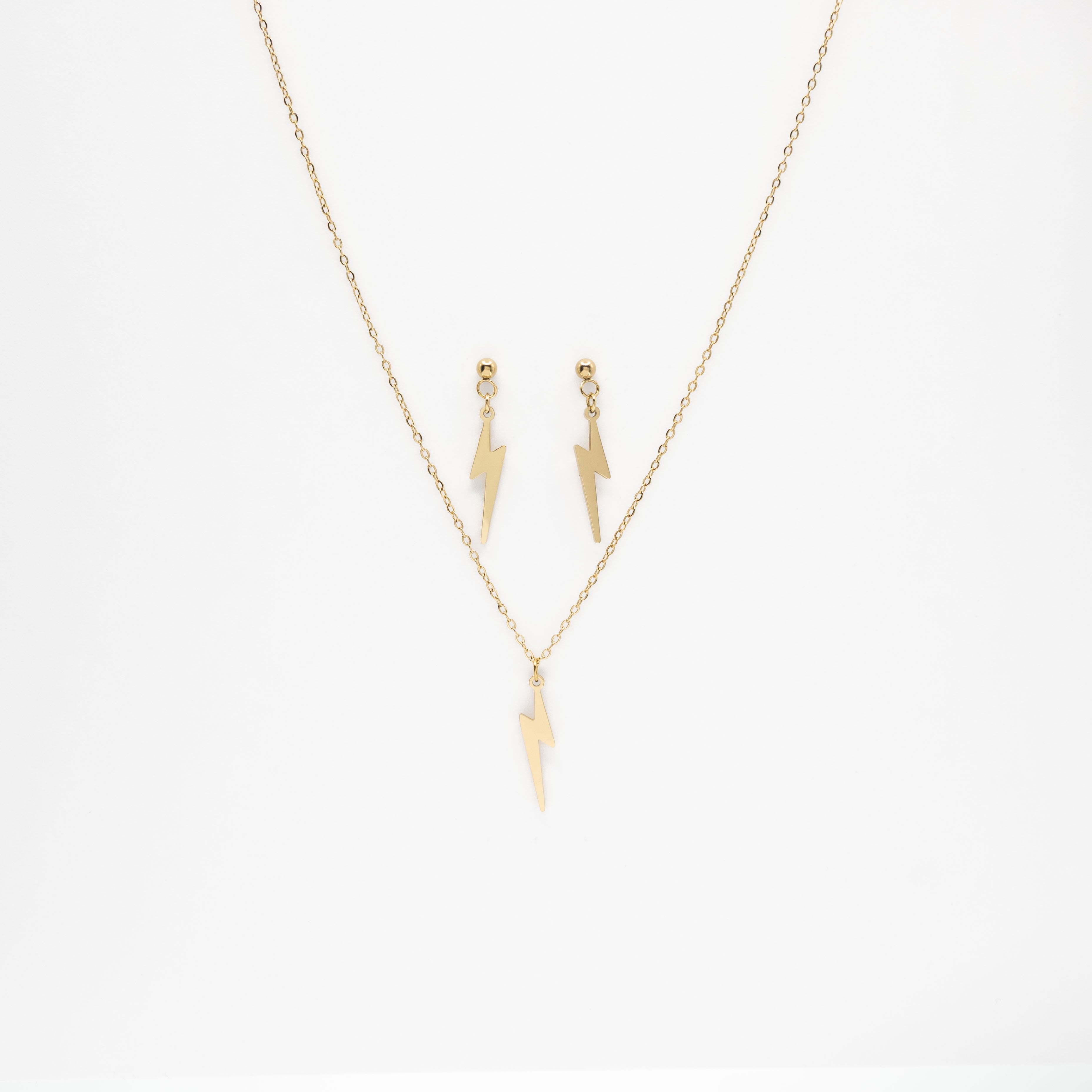 Set De Collar Y Aretes De Rayos