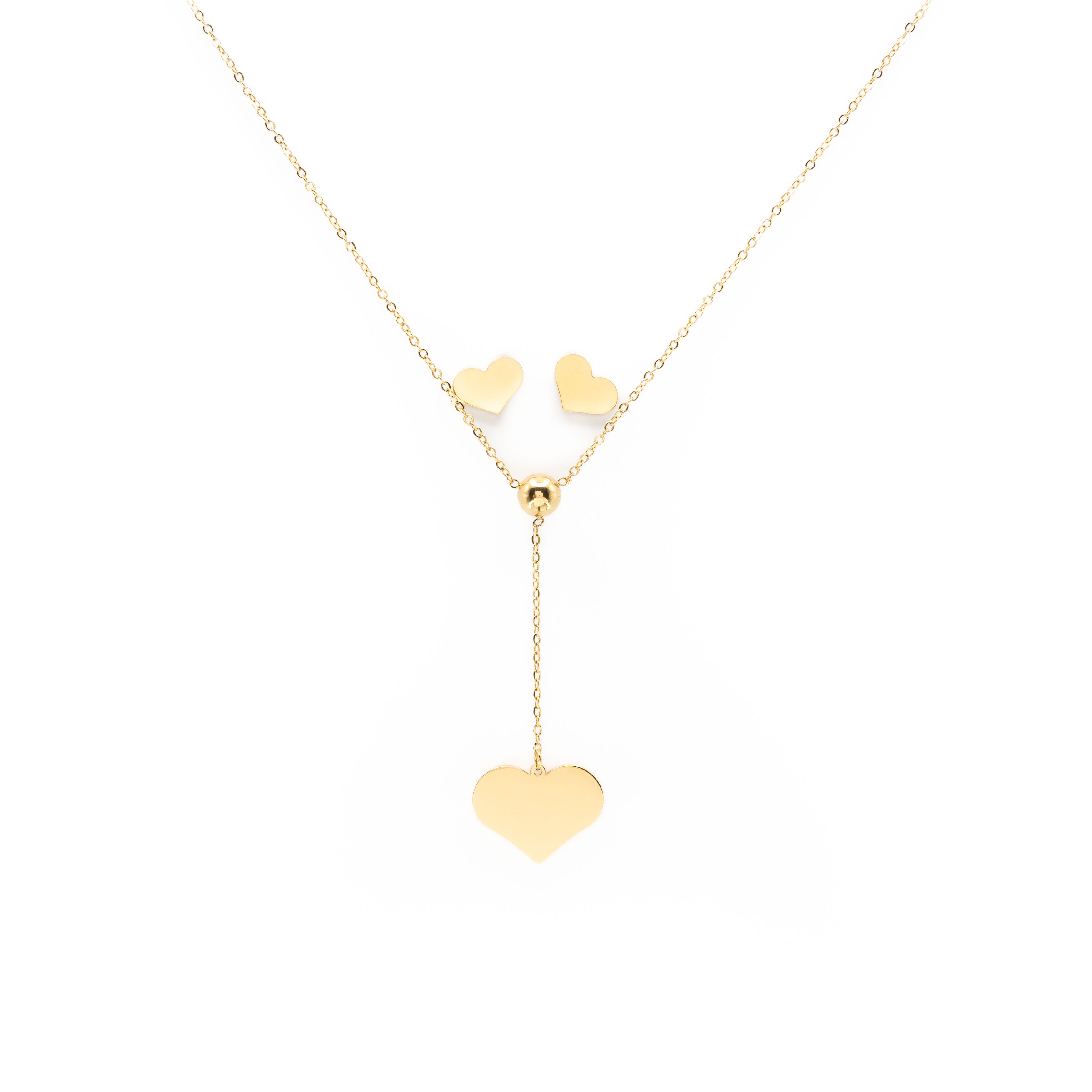 Set De Collar Y Aretes De Corazón