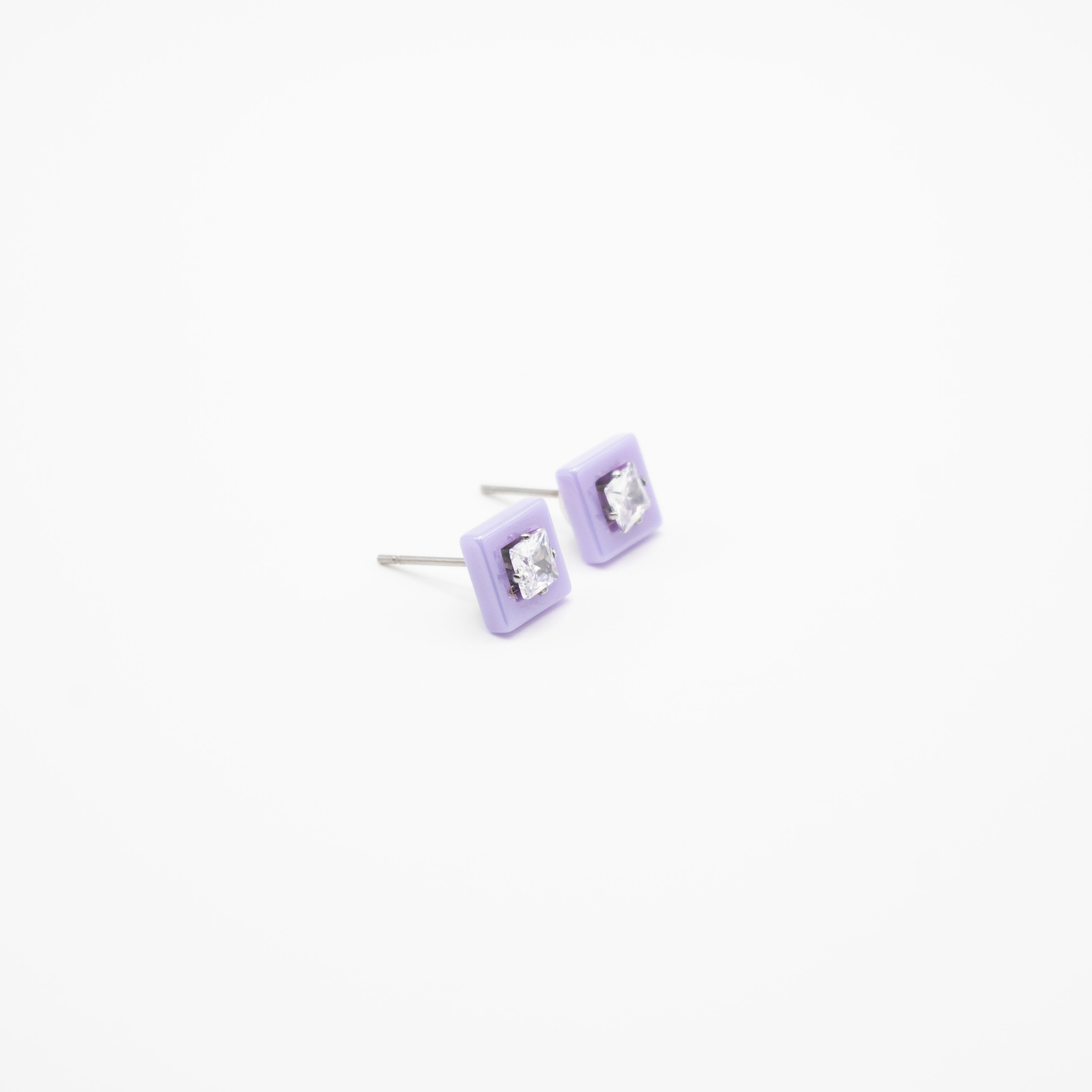 Aretes Cuadrados Con Circonia