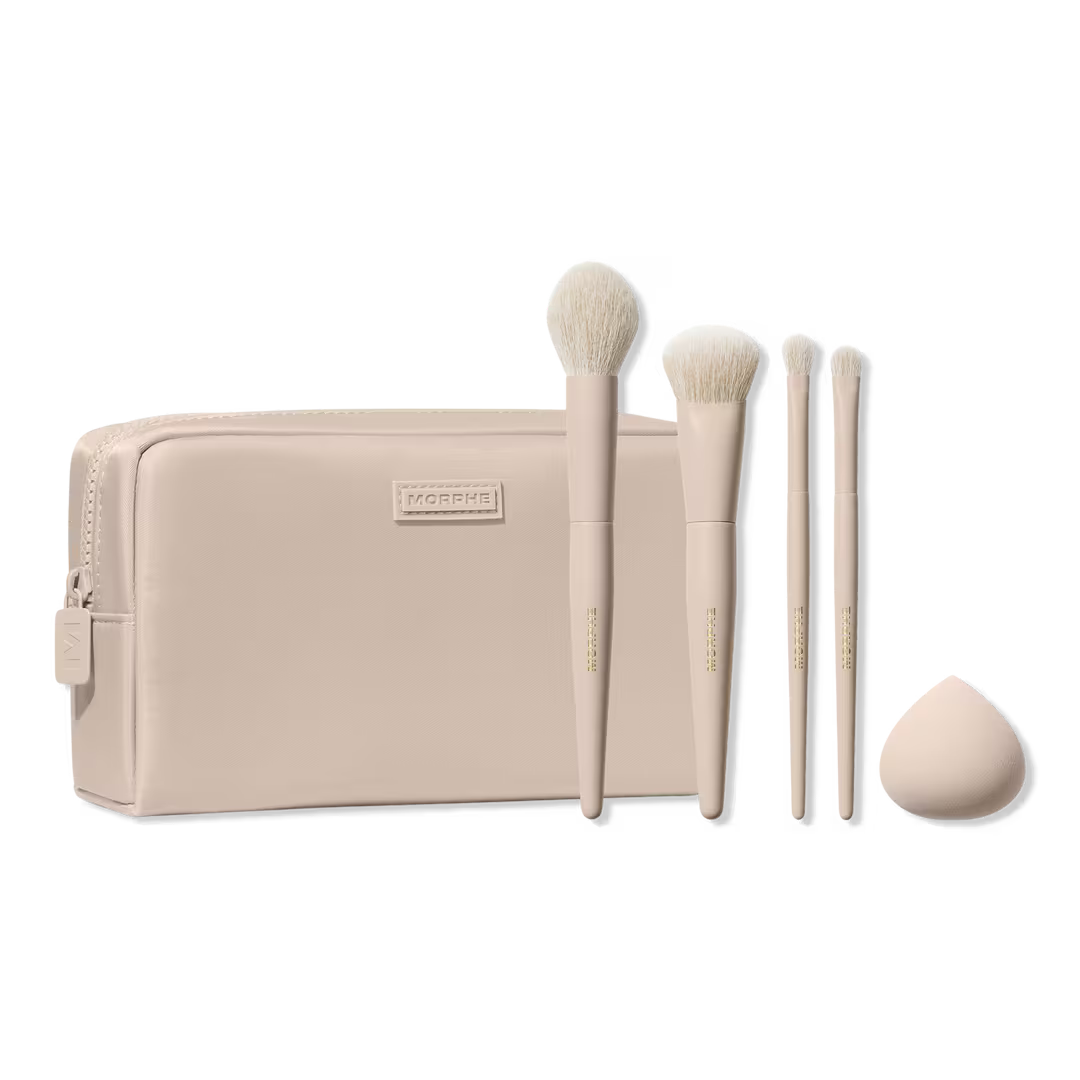 Morphe Oat Latte 5-Piece Face & Eye Brush Set