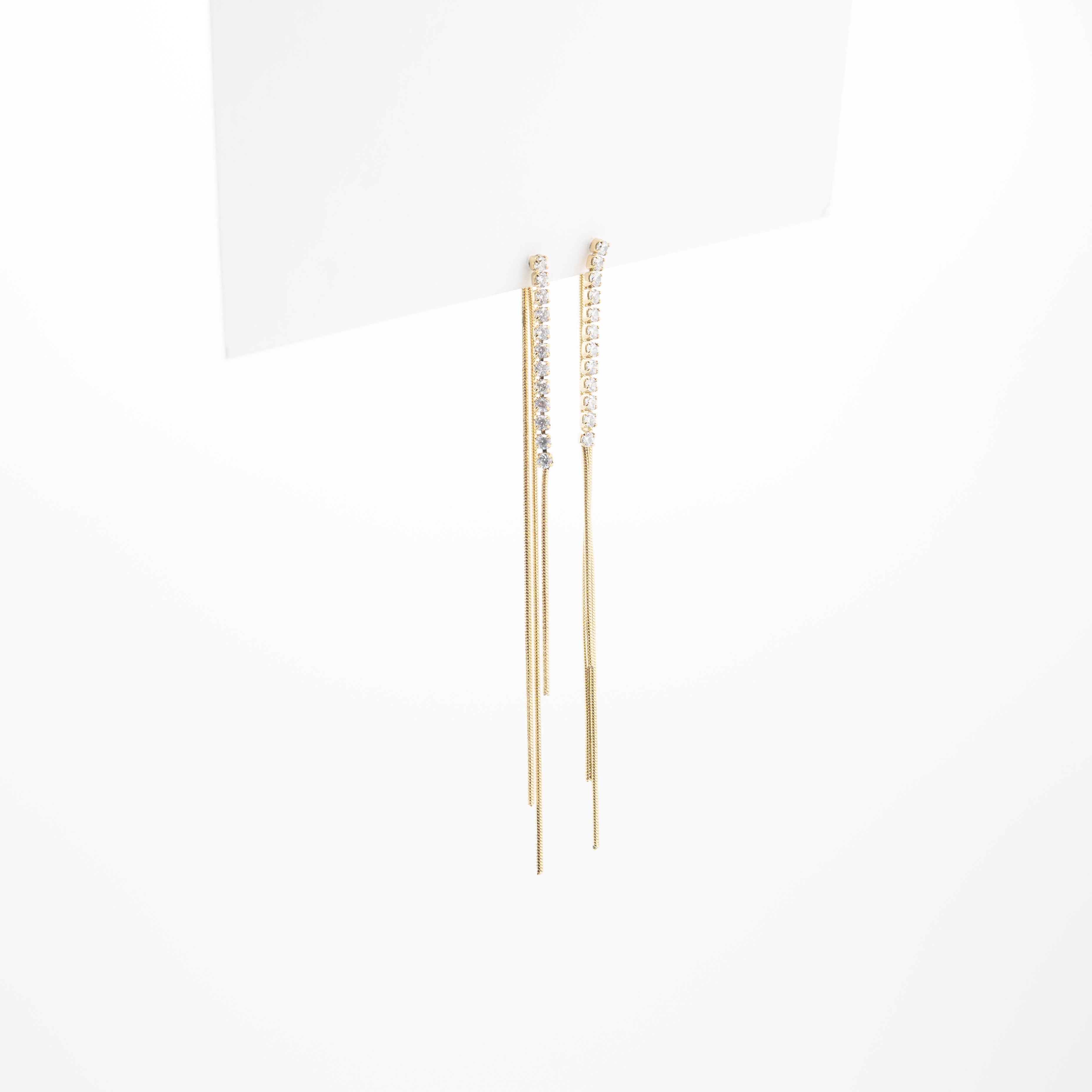 Aretes De Cadena Colgante Strass