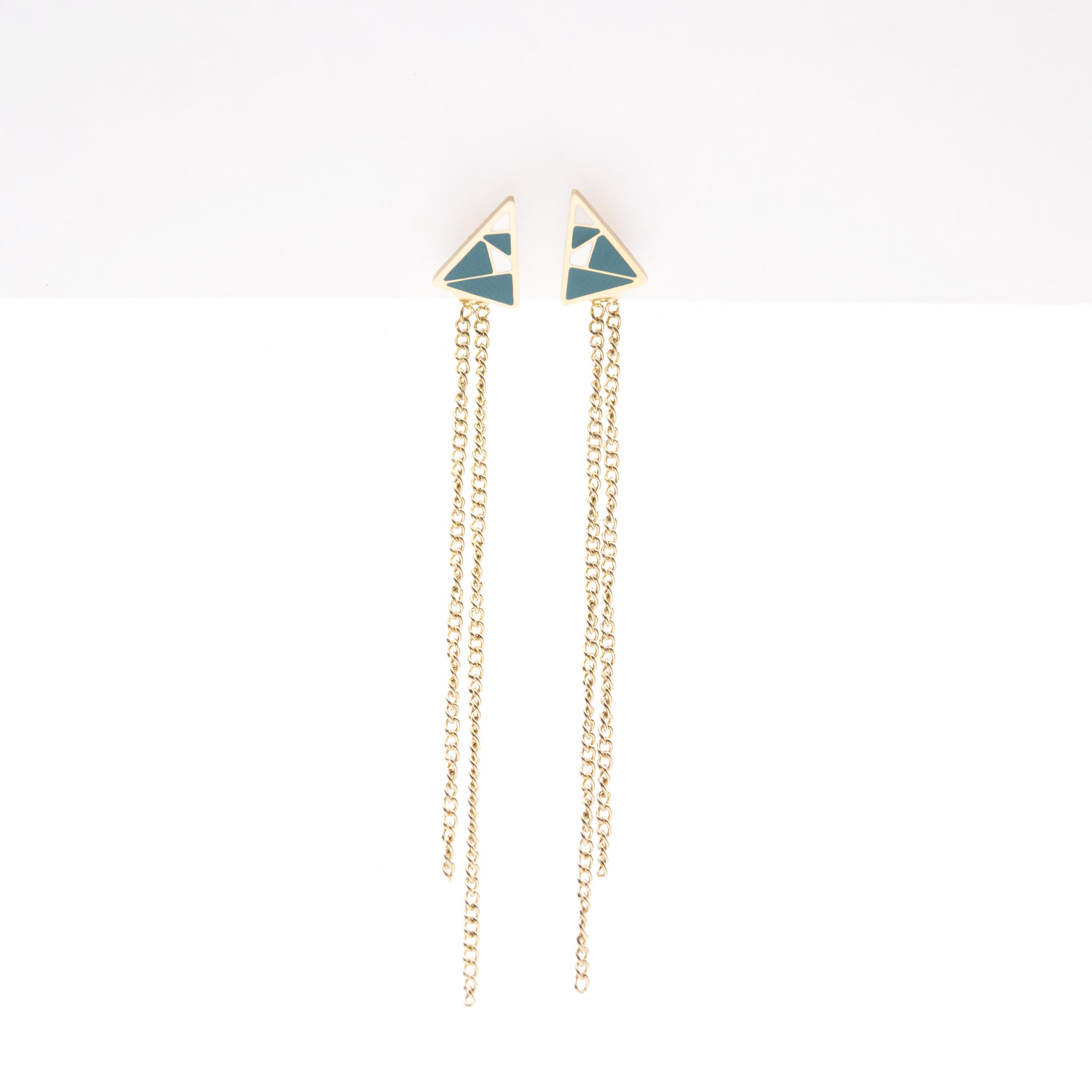 Aretes Triangulares Cadena Colgante