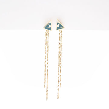 Aretes Triangulares Cadena Colgante