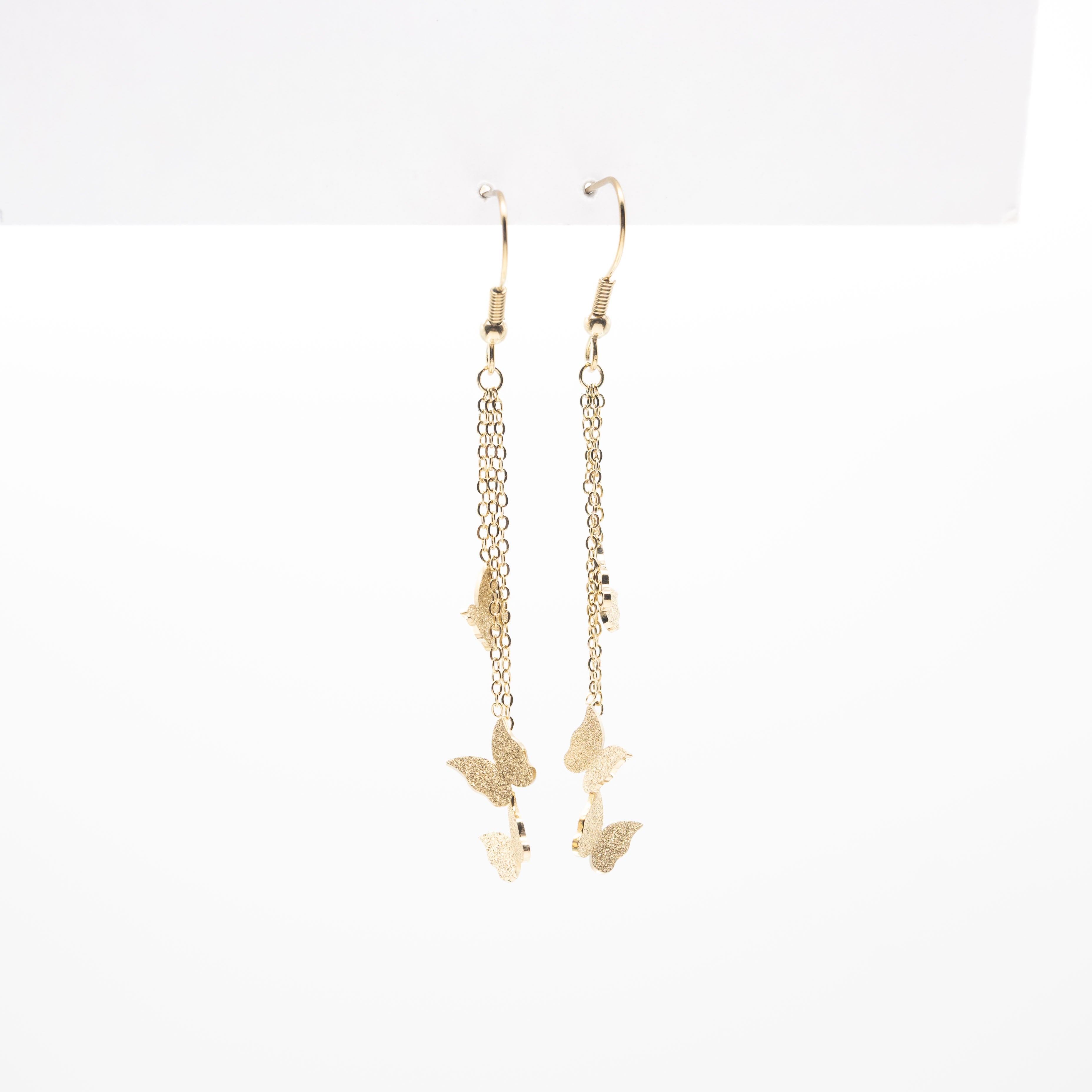 Aretes Colgantes Multicadena Mariposa