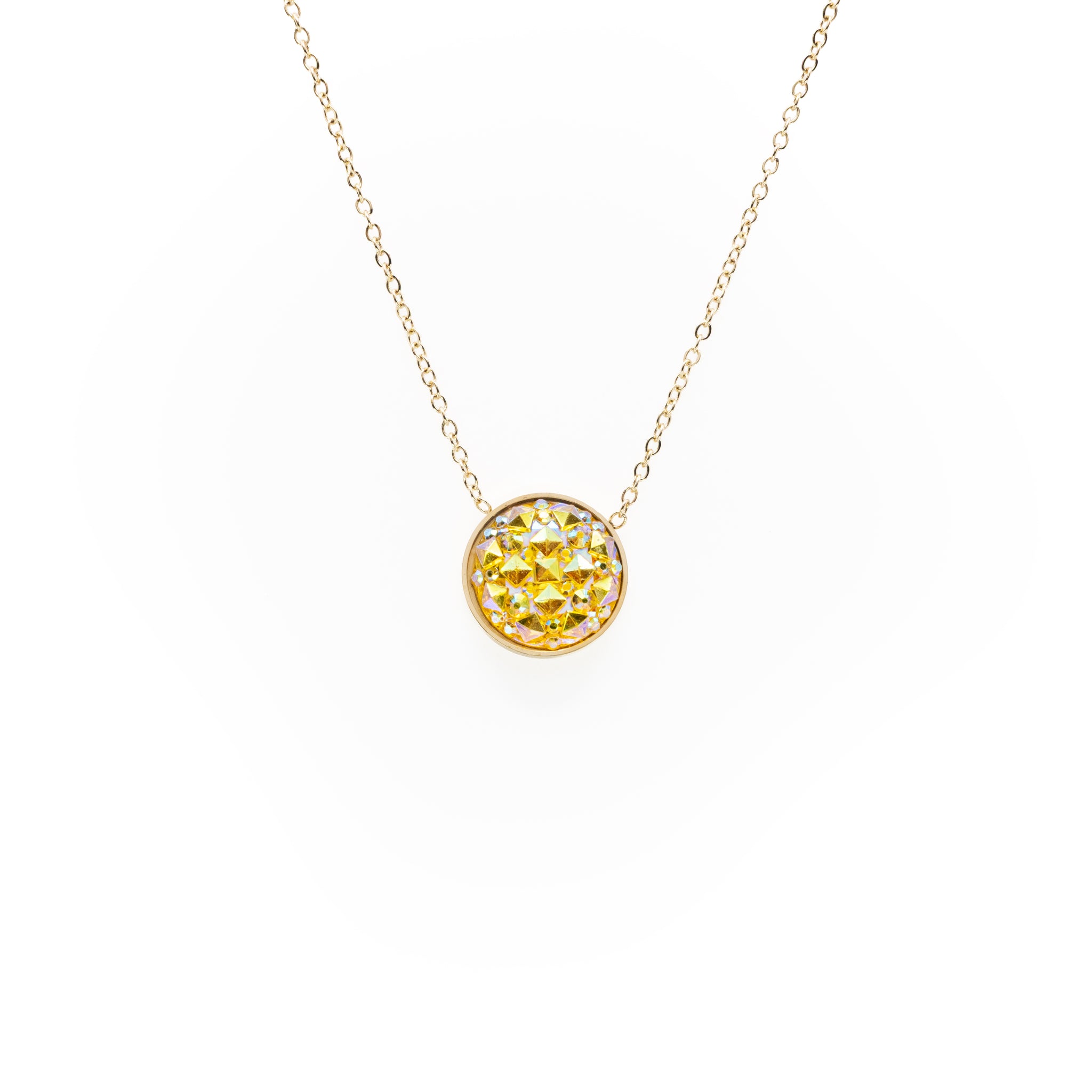 Collar De Zirconia Amarilla