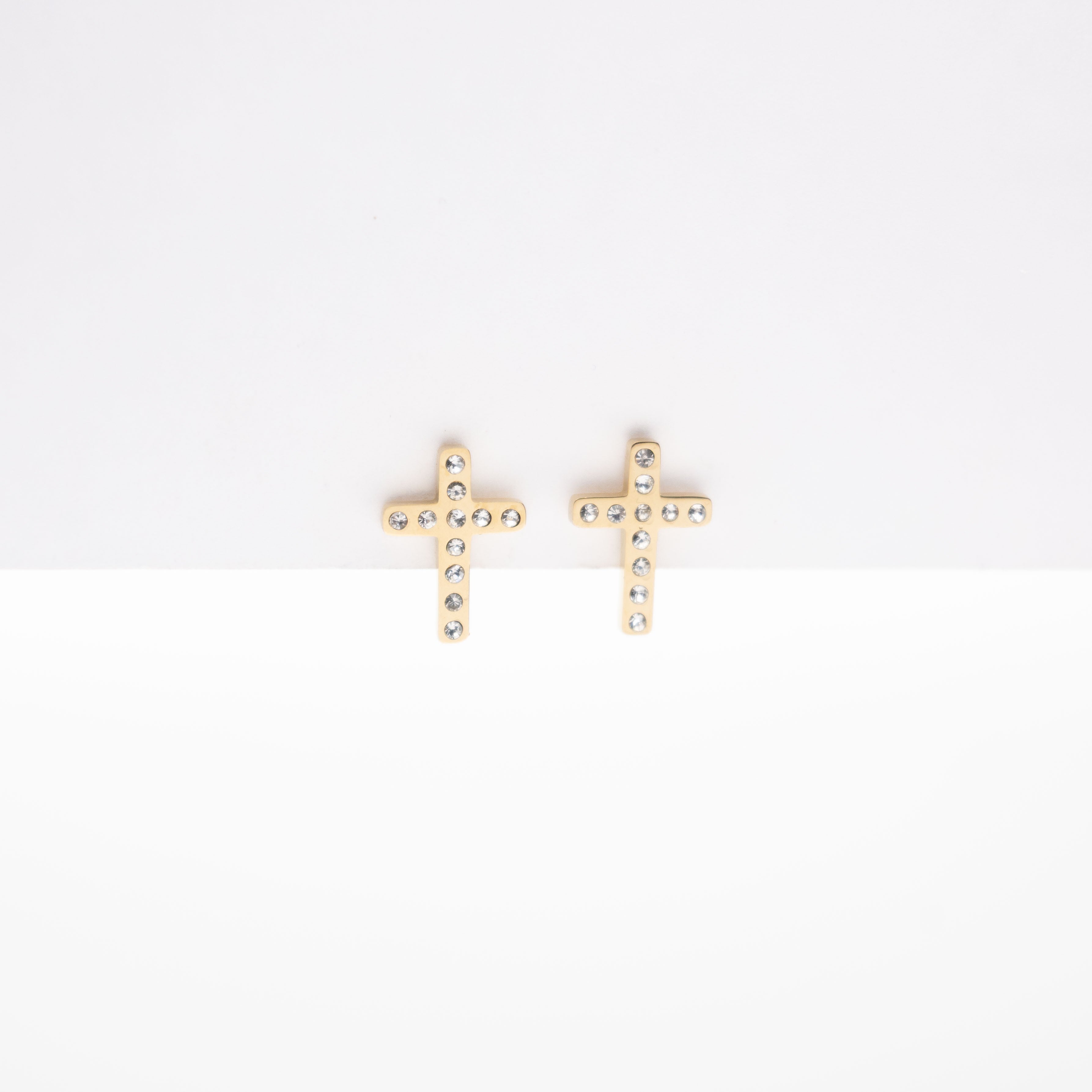 Aretes De Cruz Strass