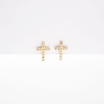 Aretes De Cruz Strass