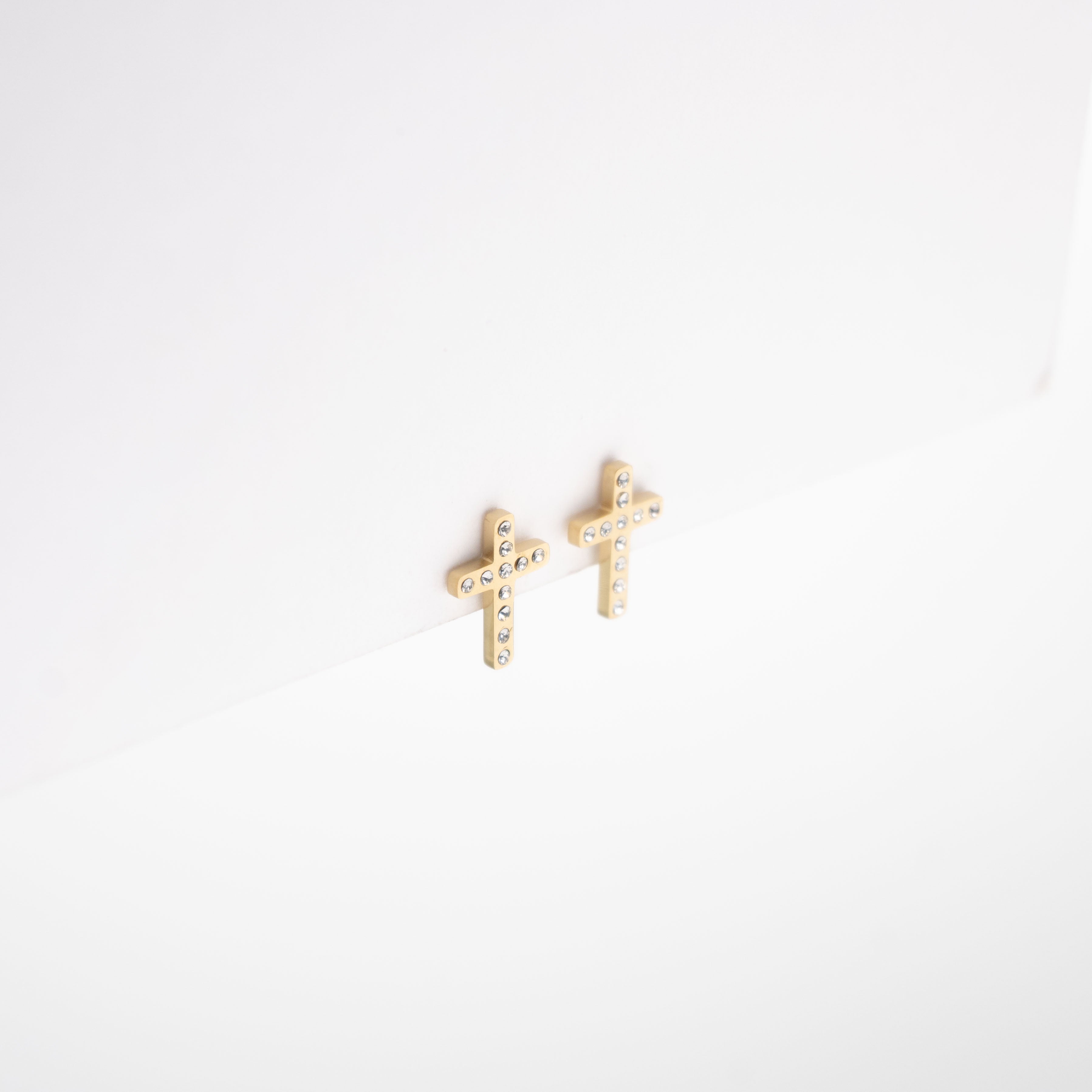 Aretes De Cruz Strass
