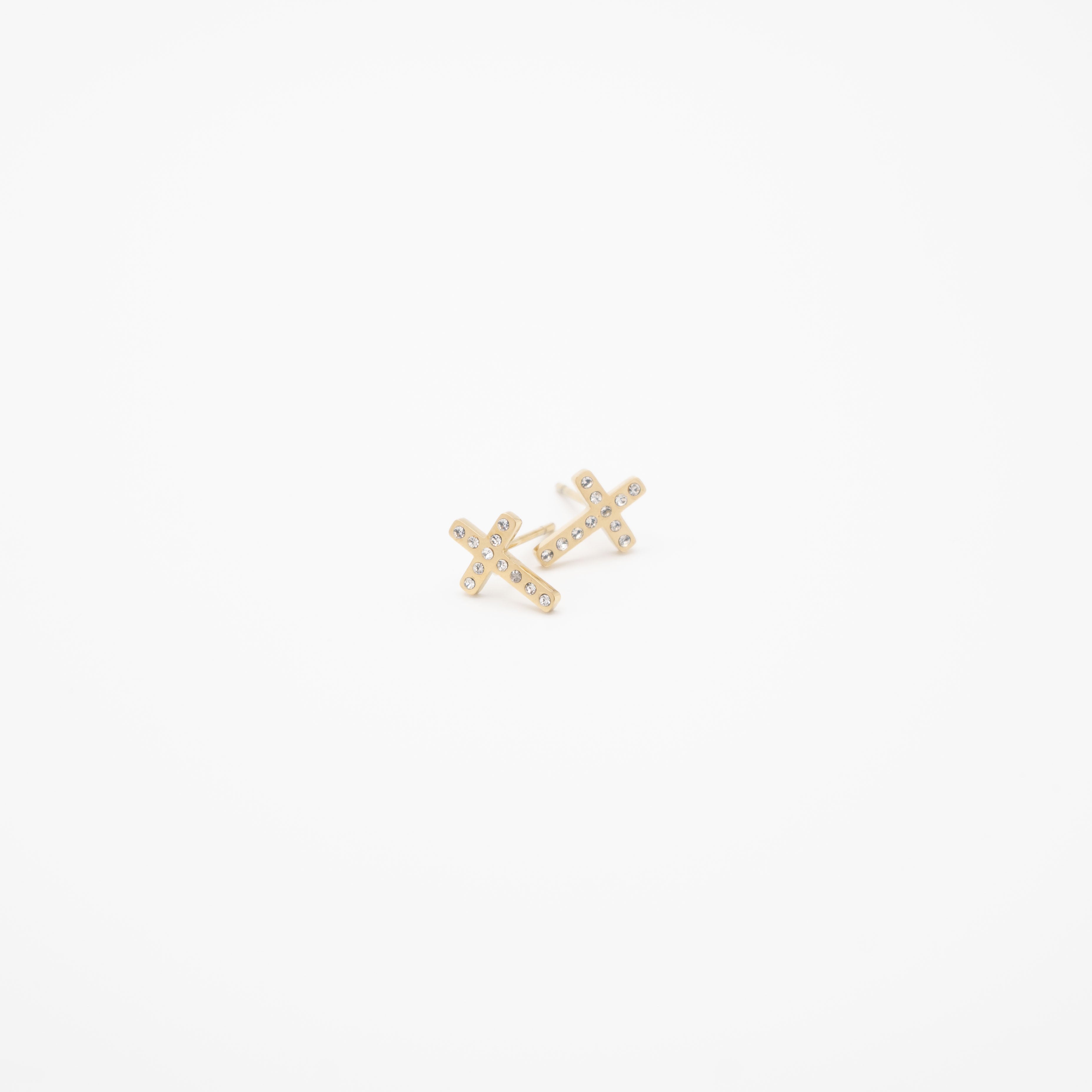 Aretes De Cruz Strass