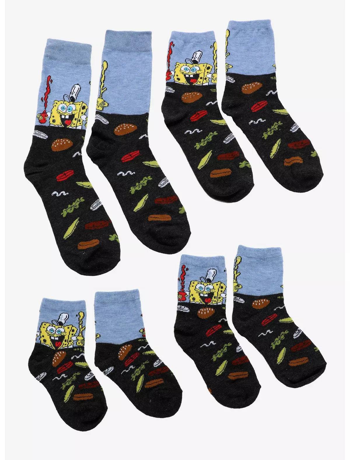Bob Esponja Paquete Calcetines En Familia