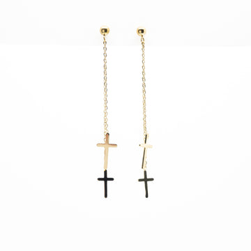 Aretes De Cruz Colgantes