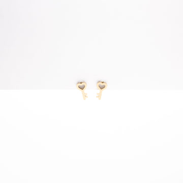 Aretes De Llave Y Corazón
