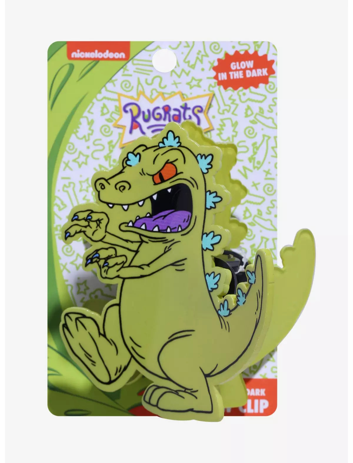 Nickelodeon Reptar Broche Cabello Brilla Obscuridad