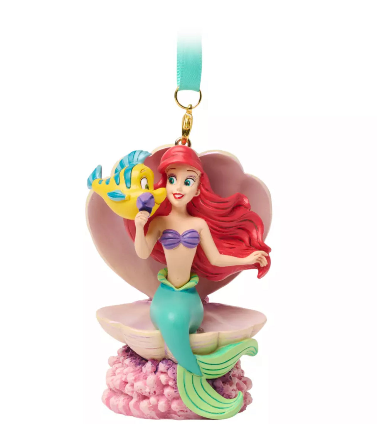 La Sirenita Ornamento Navideño Ariel Con Luz