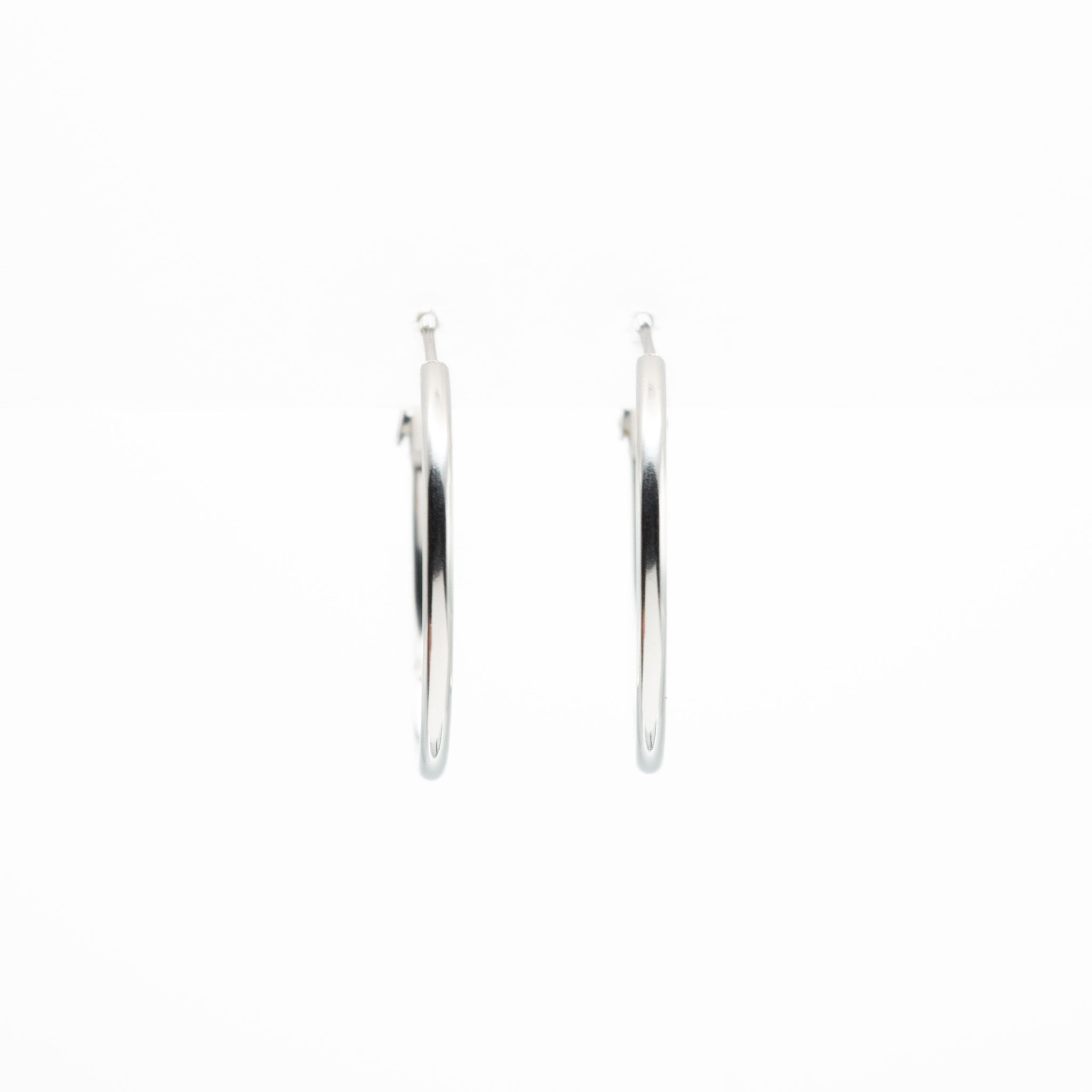Aretes De Argolla Plateados