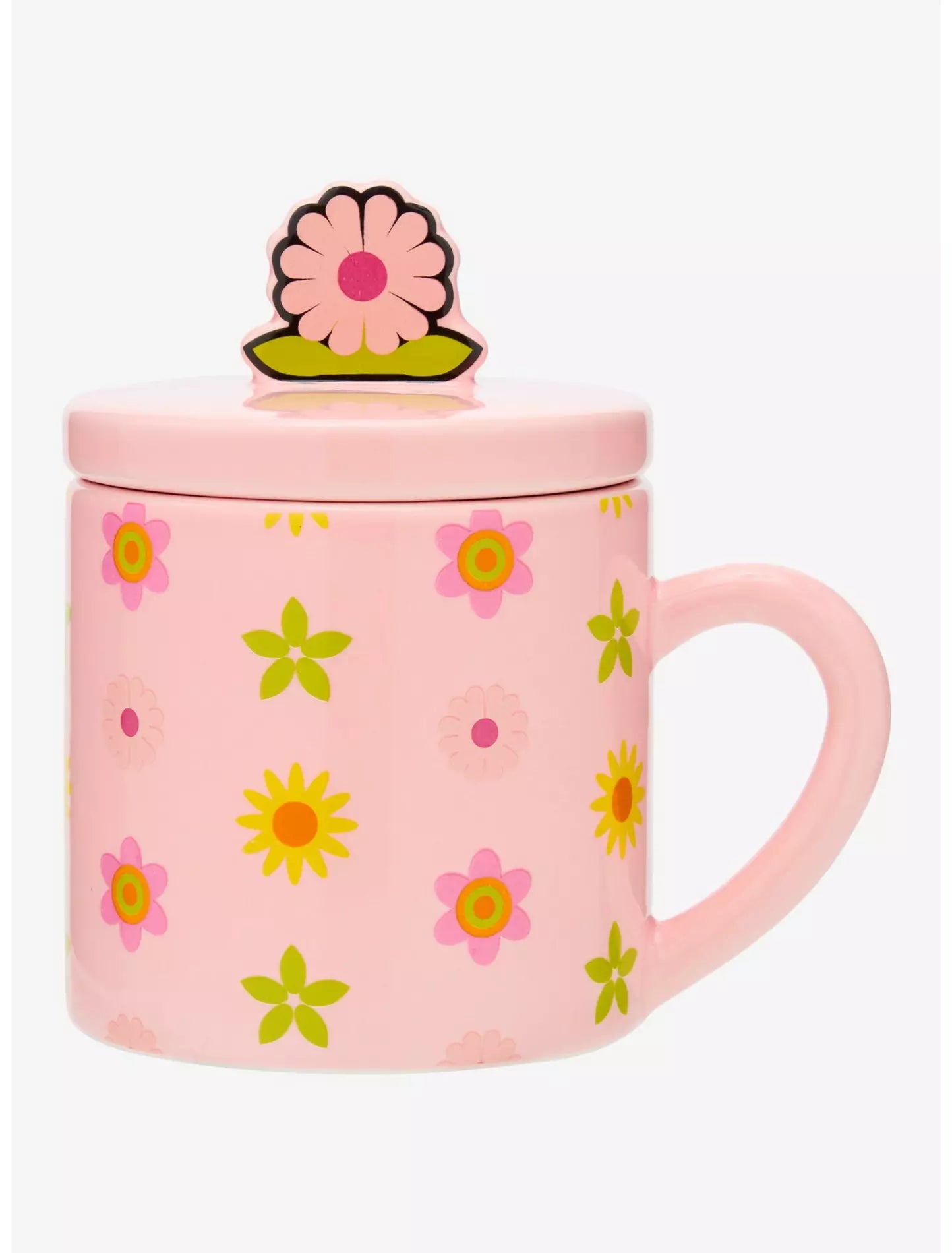 Taza Lizzie McGuire Cartoon Lizzie Floral con tapa