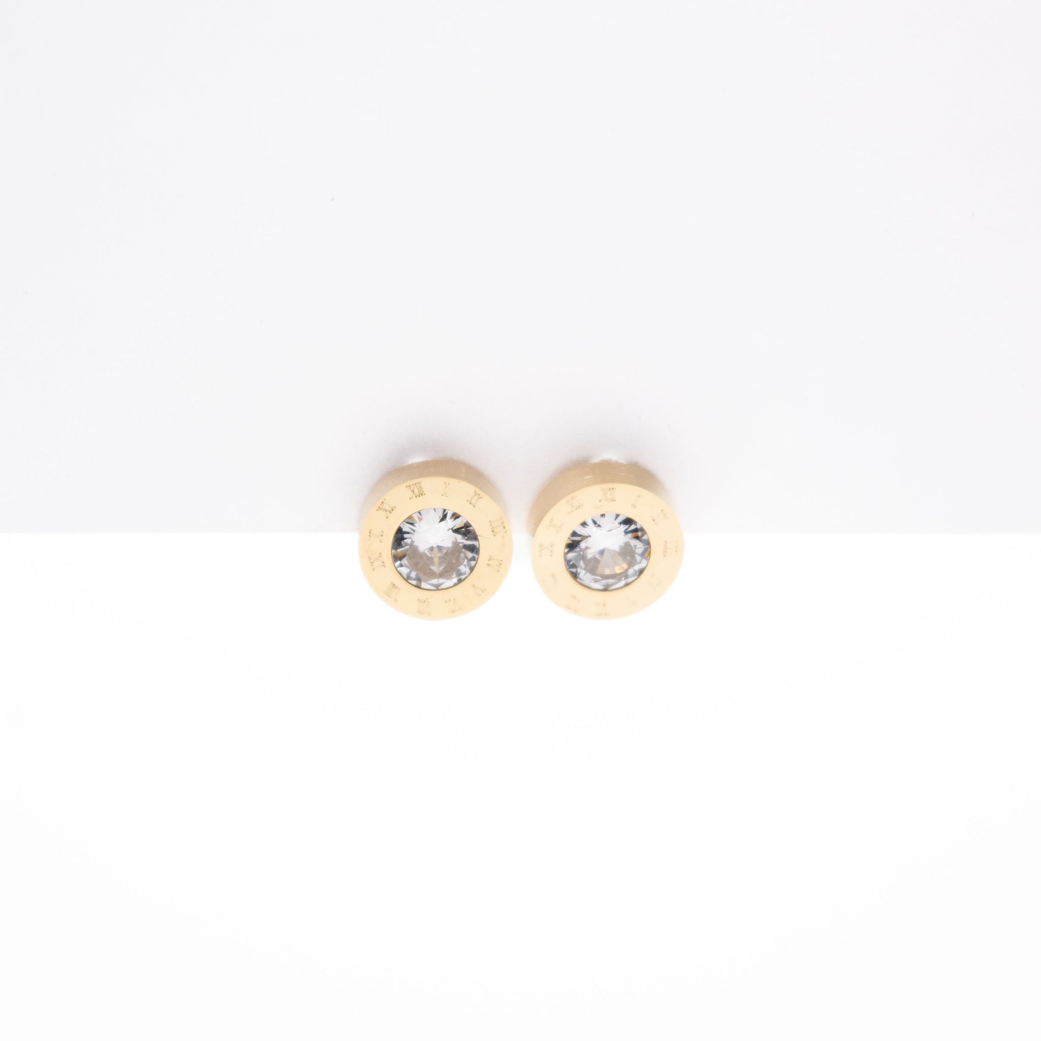 Aretes De Reloj Con Cubic Zirconia