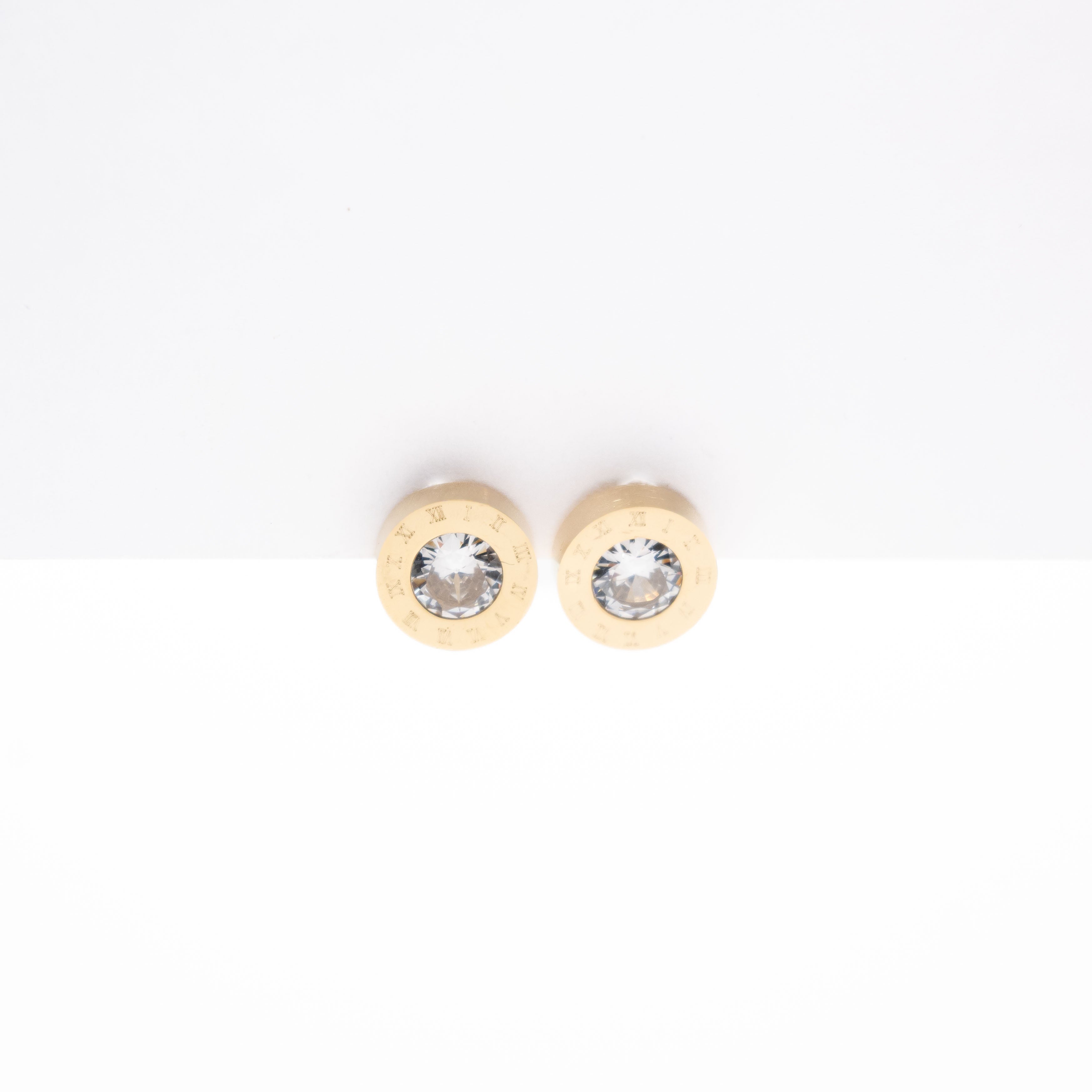Aretes De Reloj Con Cubic Zirconia