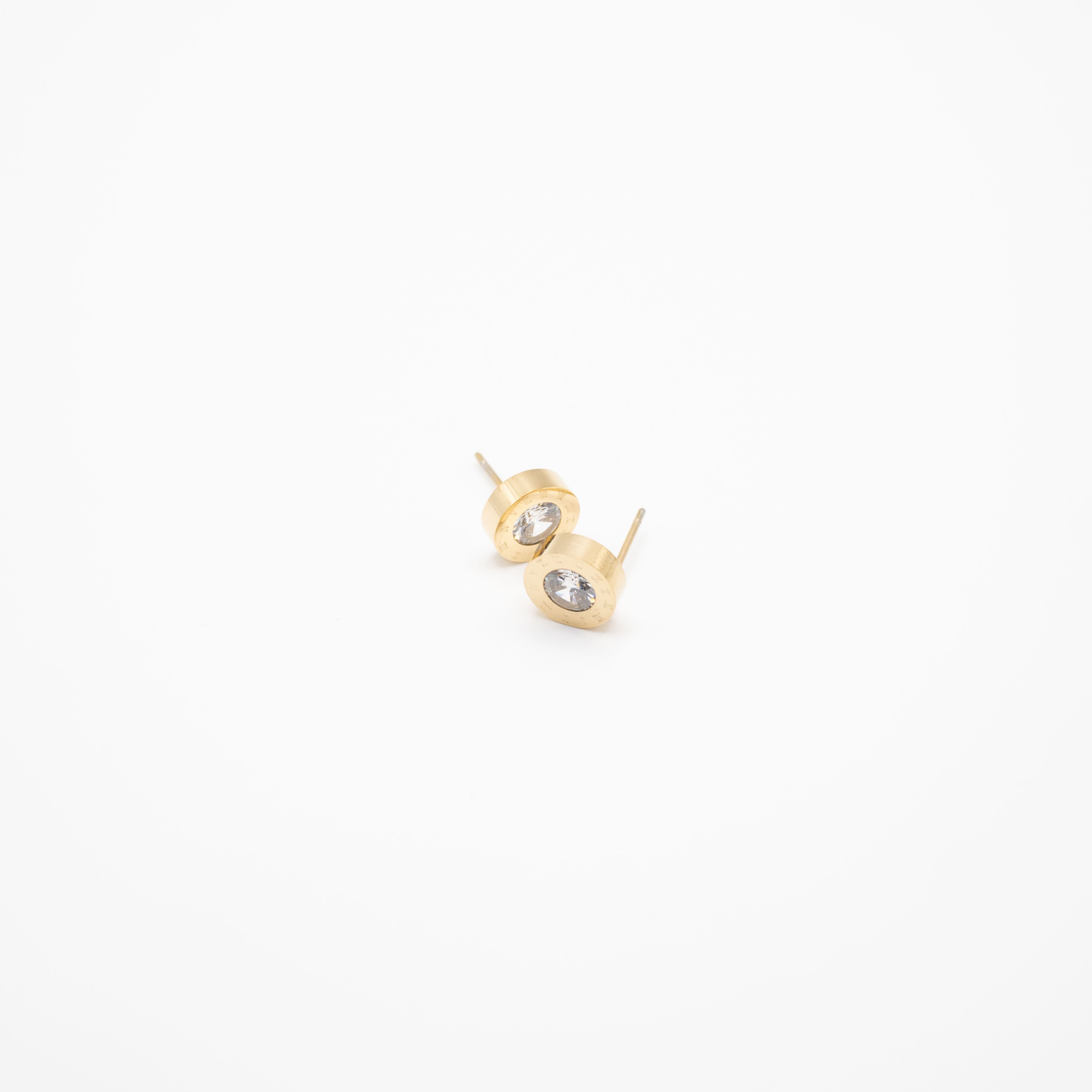Aretes De Reloj Con Cubic Zirconia