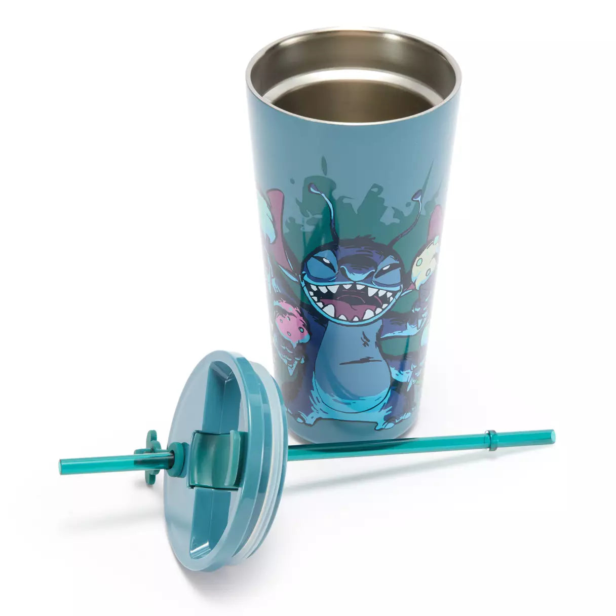 Stitch Termo De Agua Con Popote