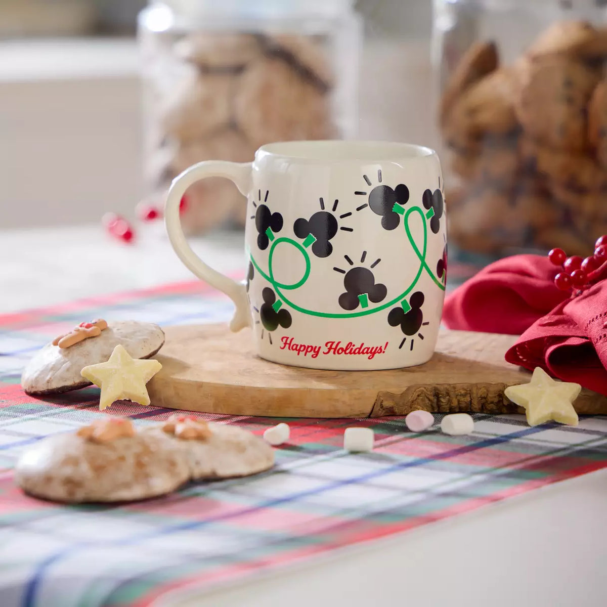Disney Taza Cambiante Mickey Mouse Luces Navideñas