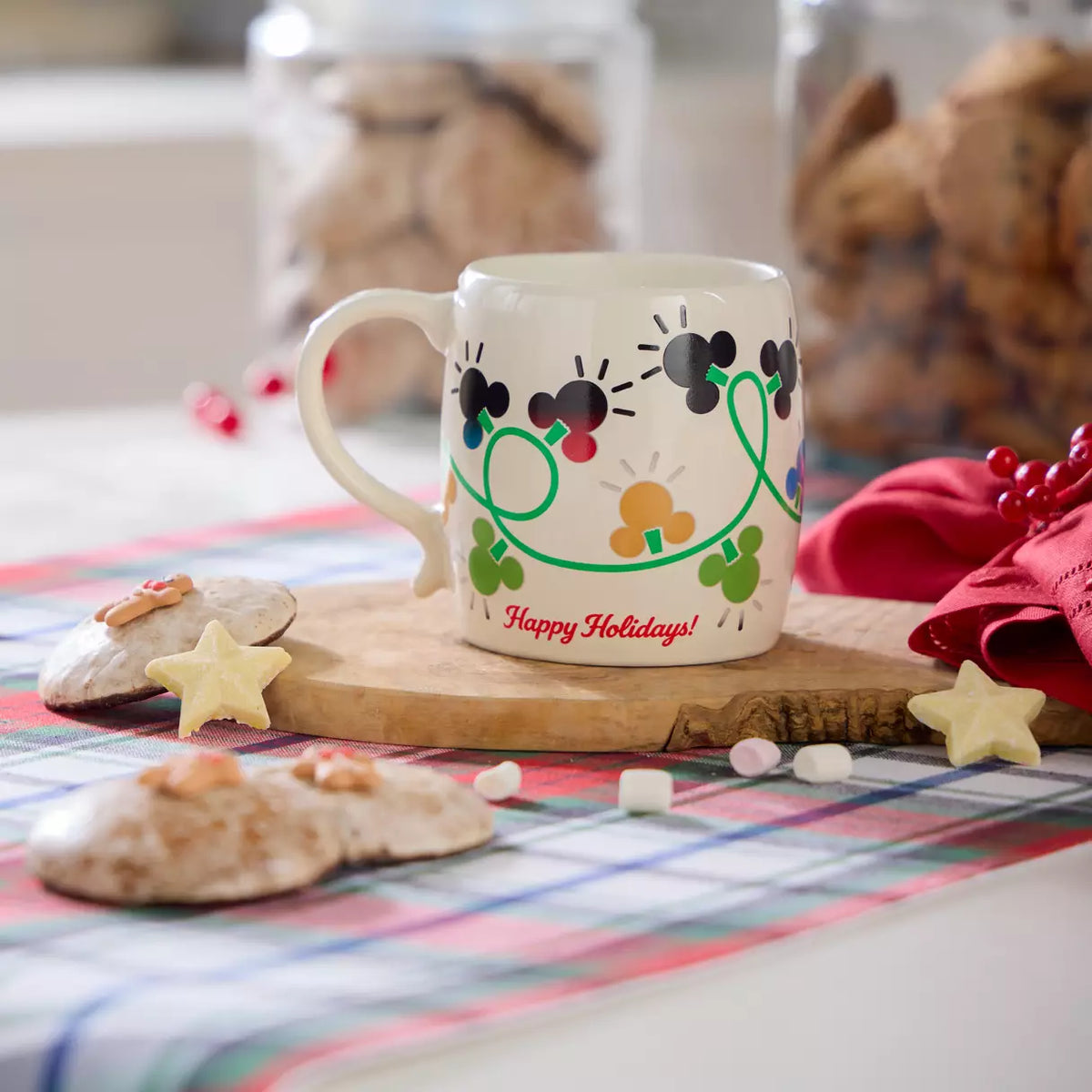 Disney Taza Cambiante Mickey Mouse Luces Navideñas
