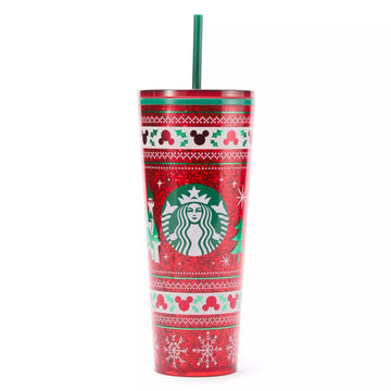 Vaso Térmico con Popote Starbucks Holiday Fair Isle (24 oz)