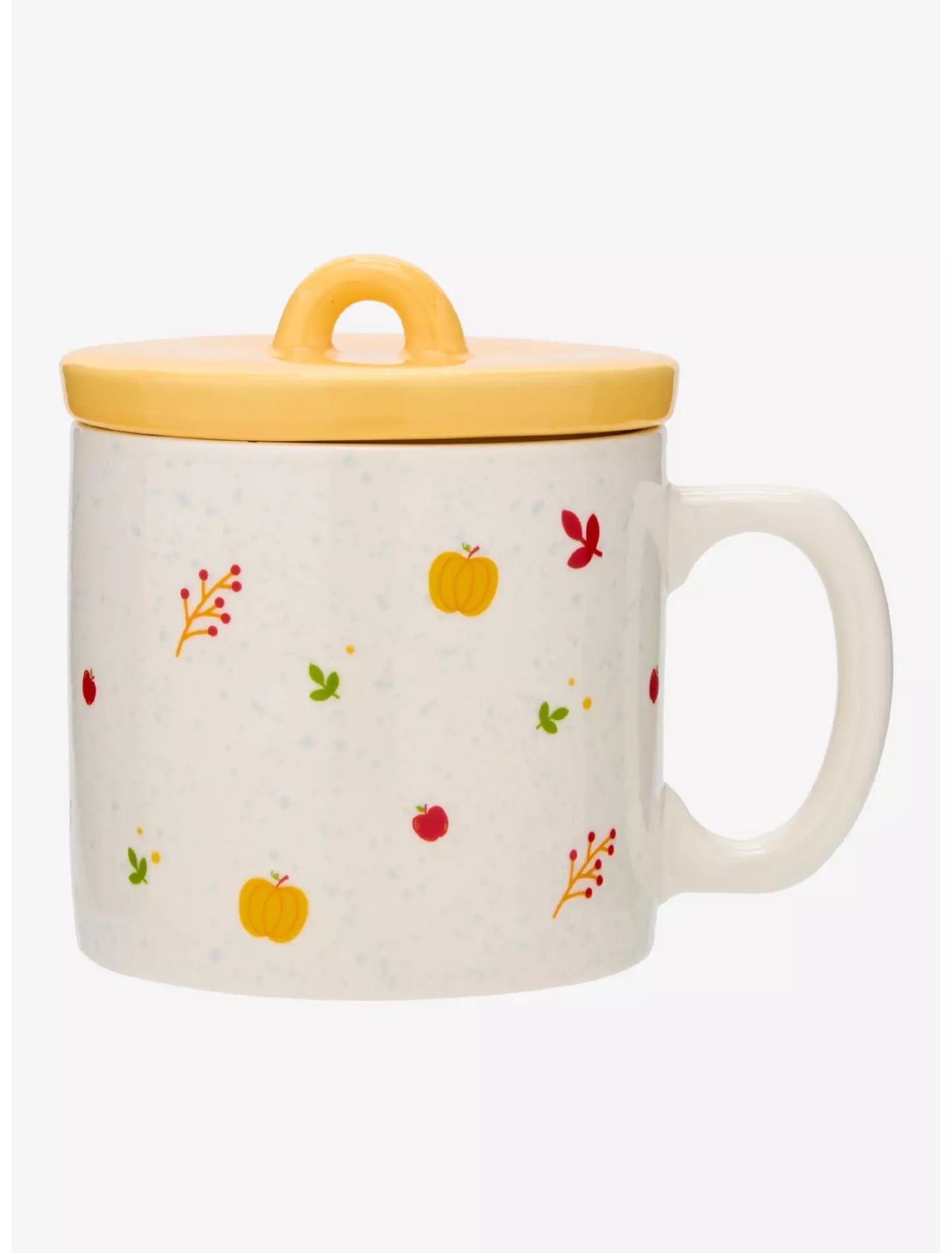 Taza Studio Ghibli® Kiki's Delivery Service Jiji Hojas de Otoño con tapa