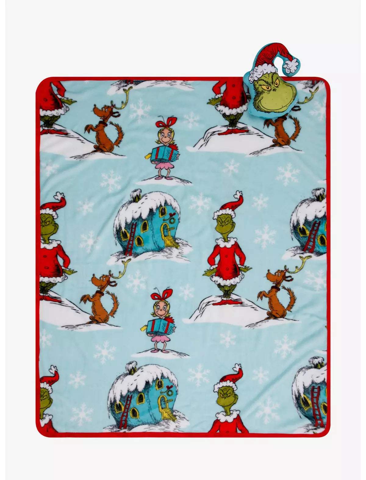 Dr. Seuss How The Grinch Almohada Y Cobija