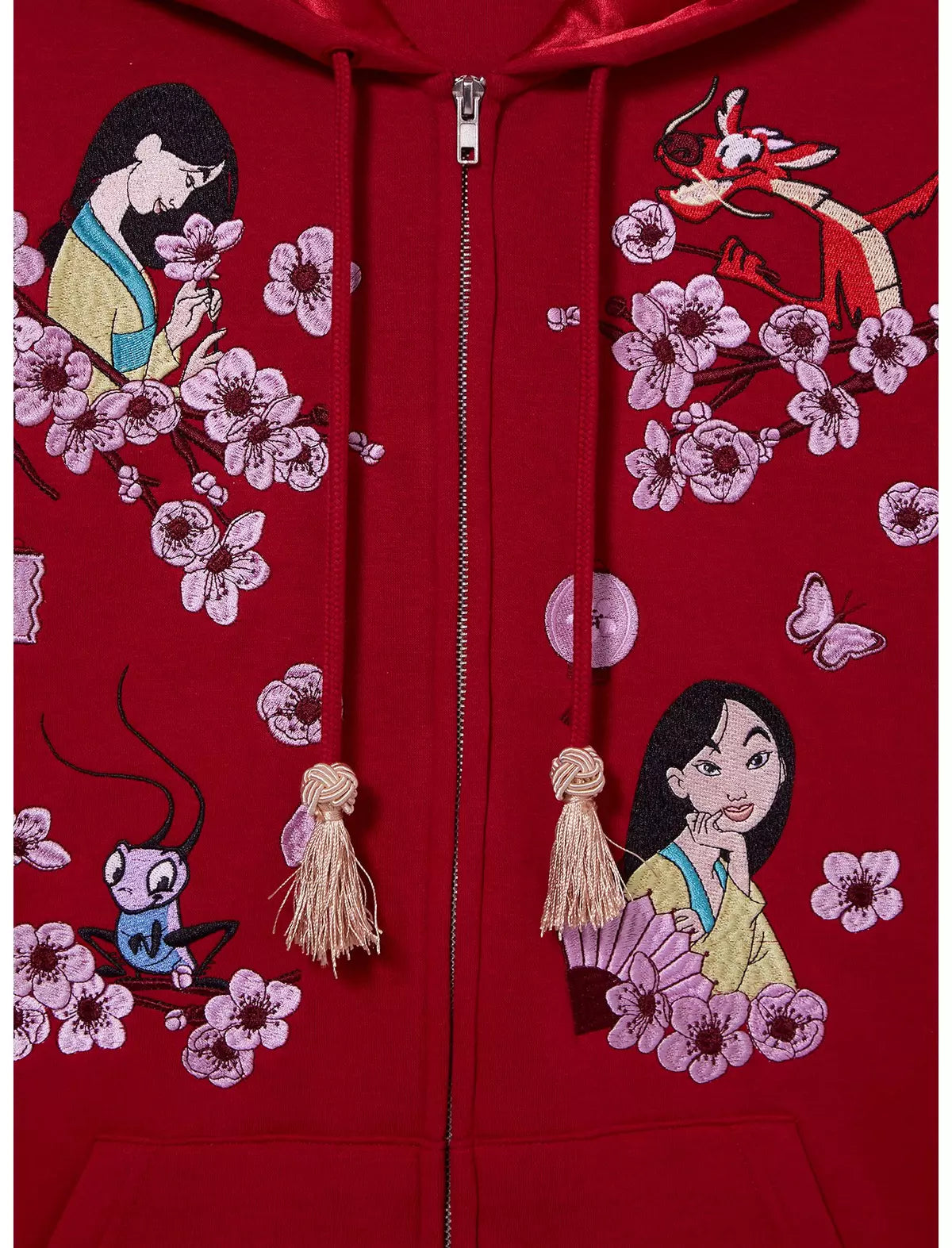 Disney Mulan Floral Zip Hoodie