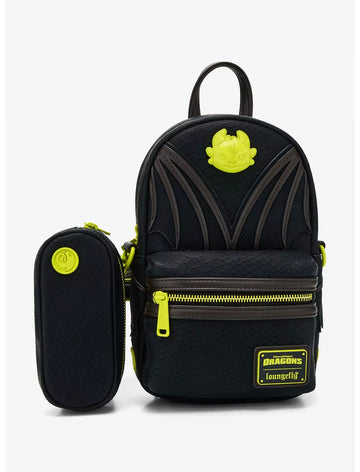 DreamWorks How To Train Your Dragon Toothless Neon Bolsa Crossbody Con Monedero