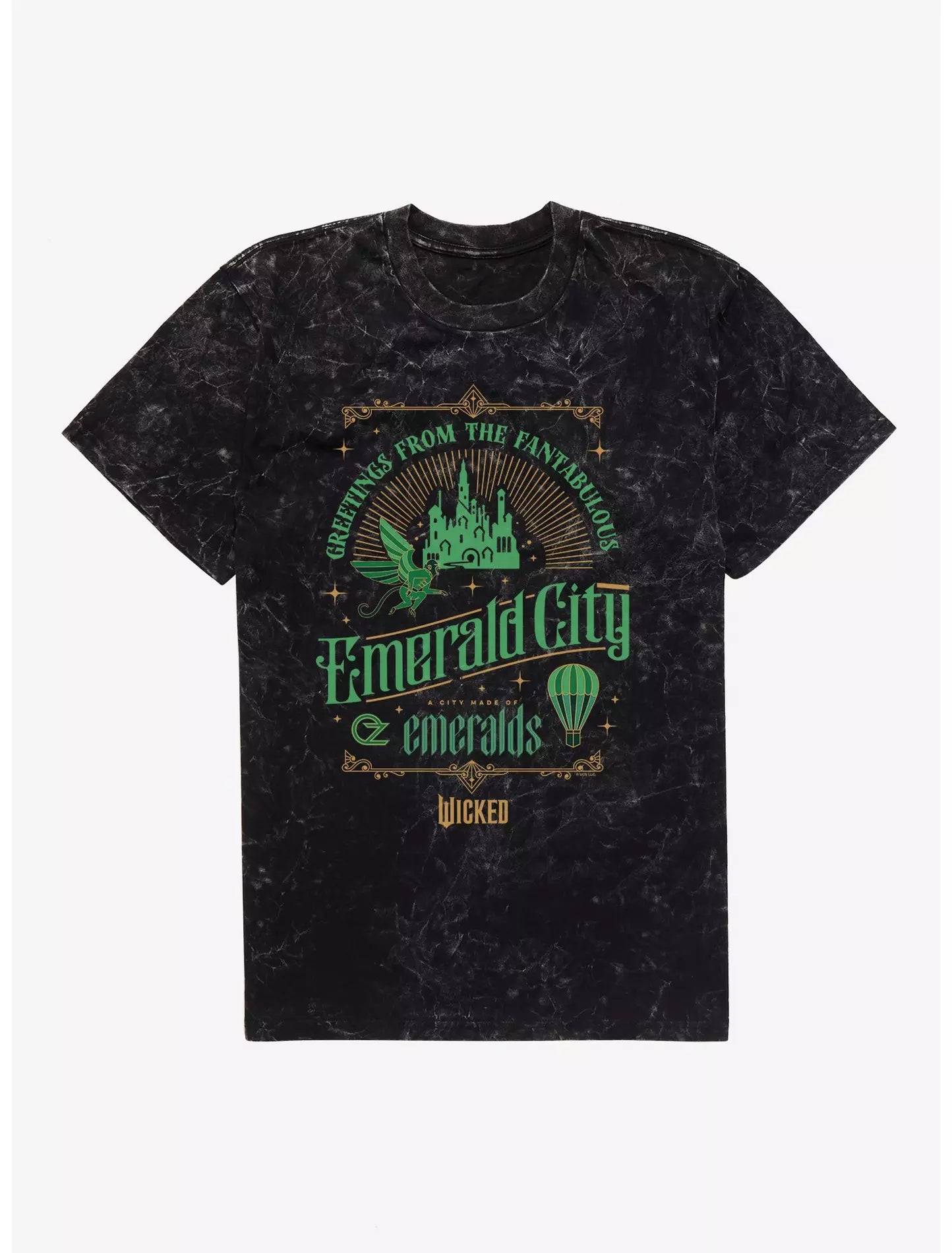 Wicked Greetings From Emerald City Camiseta Mineral Wash